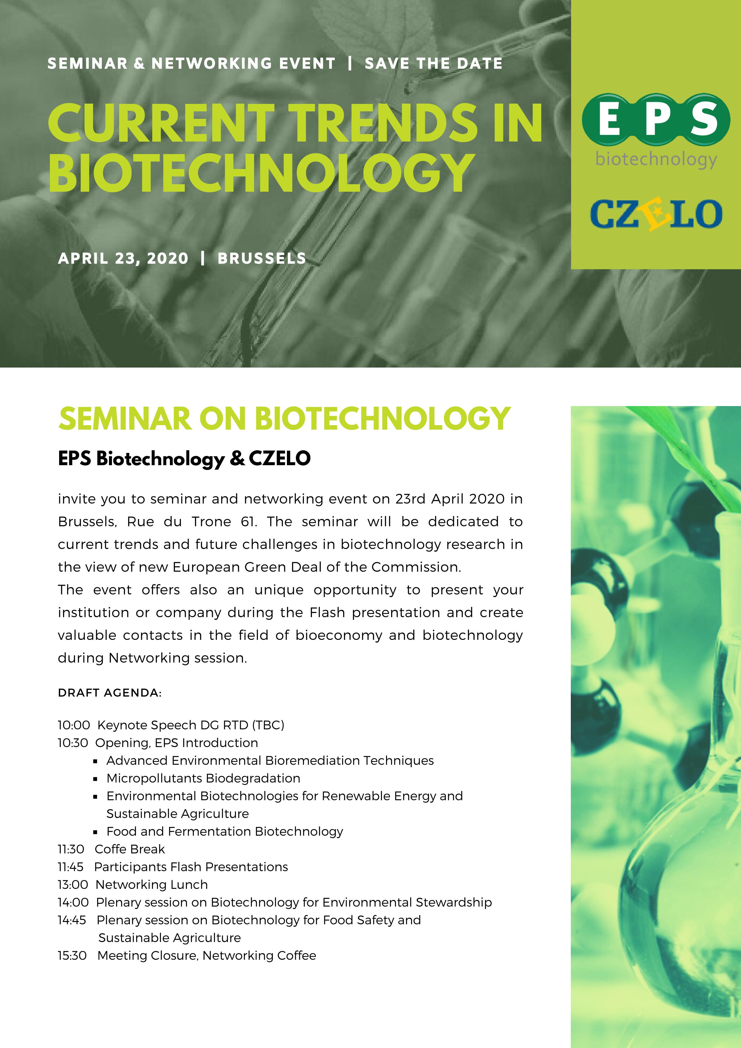 Seminar and networking event on current trends in biotechnology