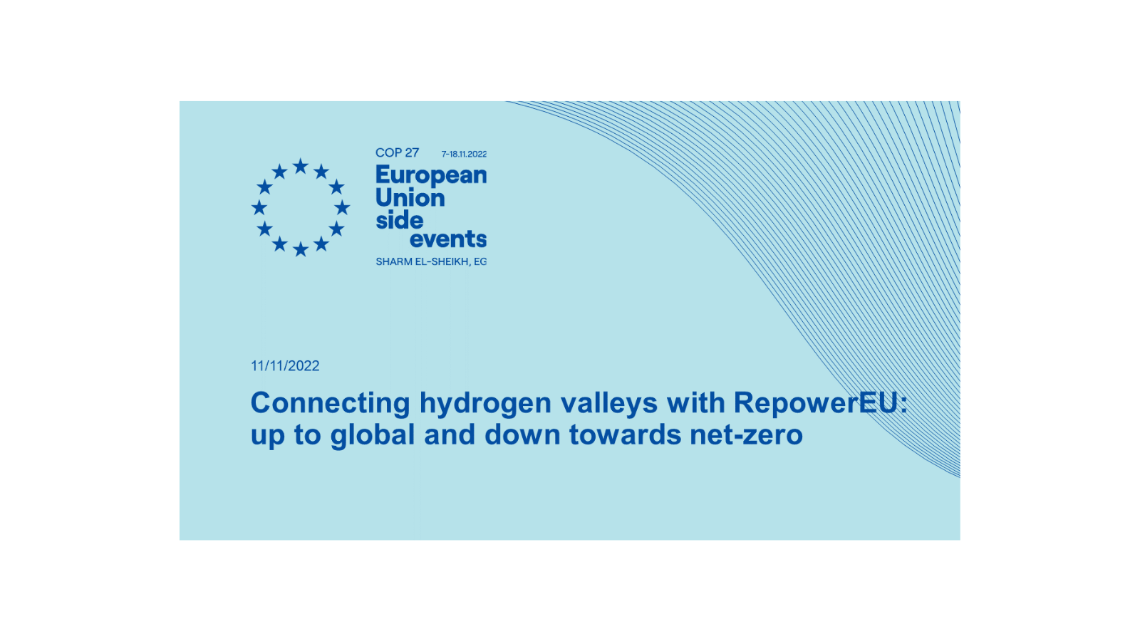 COP27 EU side event: Connecting hydrogen valleys with RepowerEU