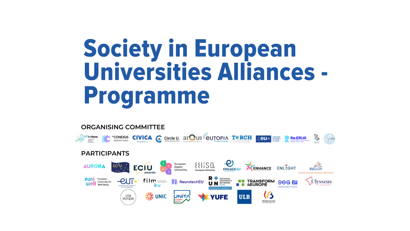 Science with and for Society in European University Alliances: Cross-Alliances Forum 2023