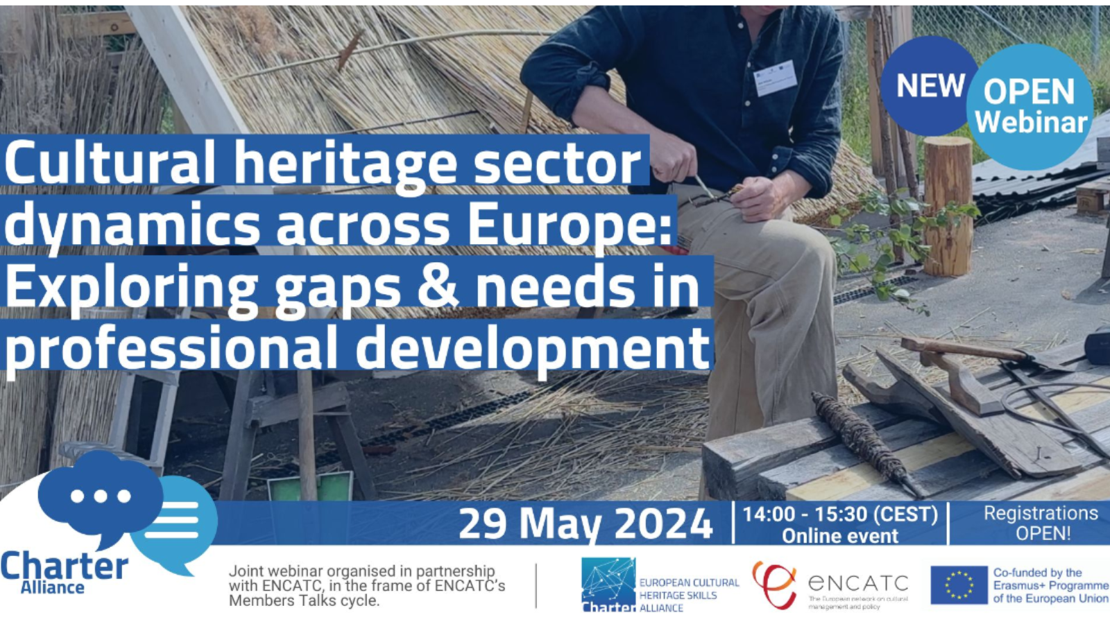 CHARTER Webinar: Cultural Heritage Sector Dynamics across Europe: exploring gaps and needs in professional development