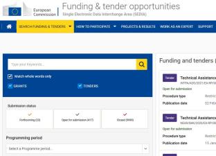 Funding &amp; tenders Portal 