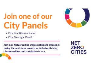 NetZeroCities: contribute to the upcoming City Panels