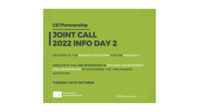 The CETPartnership Joint Call 2022 Info Day