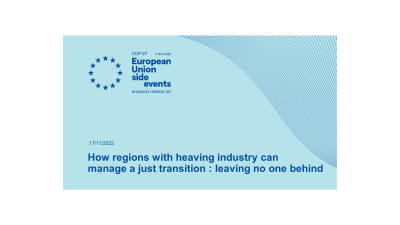 How regions with heaving industry can manage a just transition : leaving no one behind