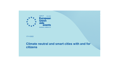 Climate neutral and smart cities with and for citizens