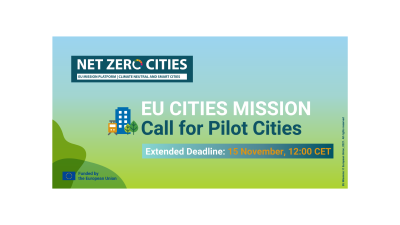 NetZeroCities - Call for Pilot Cities - Deadline Extension