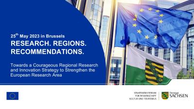 RESEARCH. REGIONS. RECOMMENDATIONS. Flag of EU and Saxony