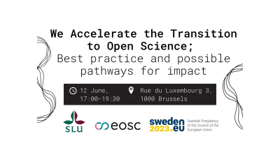  We accelerate the transition to Open Science: Best practice and possible pathways for impact