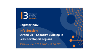 Online Info Session on the I3 Instrument Call "Strand 2b Capacity Building in Less Developed Regions"