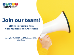 ERRIN is looking for a Communications Assistant (traineeship)