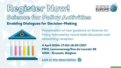 Science for Policy Activities: Enabling Dialogues for Decision Making