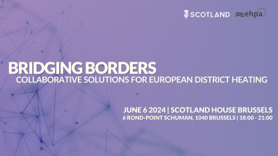 Event banner advertising a joint event between Scotland Europa and the EHPA