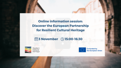 ERRIN online information session: Discover the European Partnership for Resilient Cultural Heritage