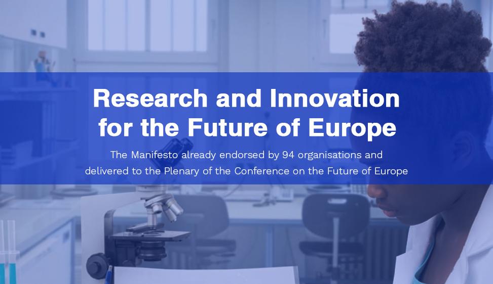 'Research and Innovation for the Future of Europe' manifesto delivered to Conference Plenary